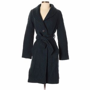 Banana Republic Dark Teal 100% Wool Coat - Size XS